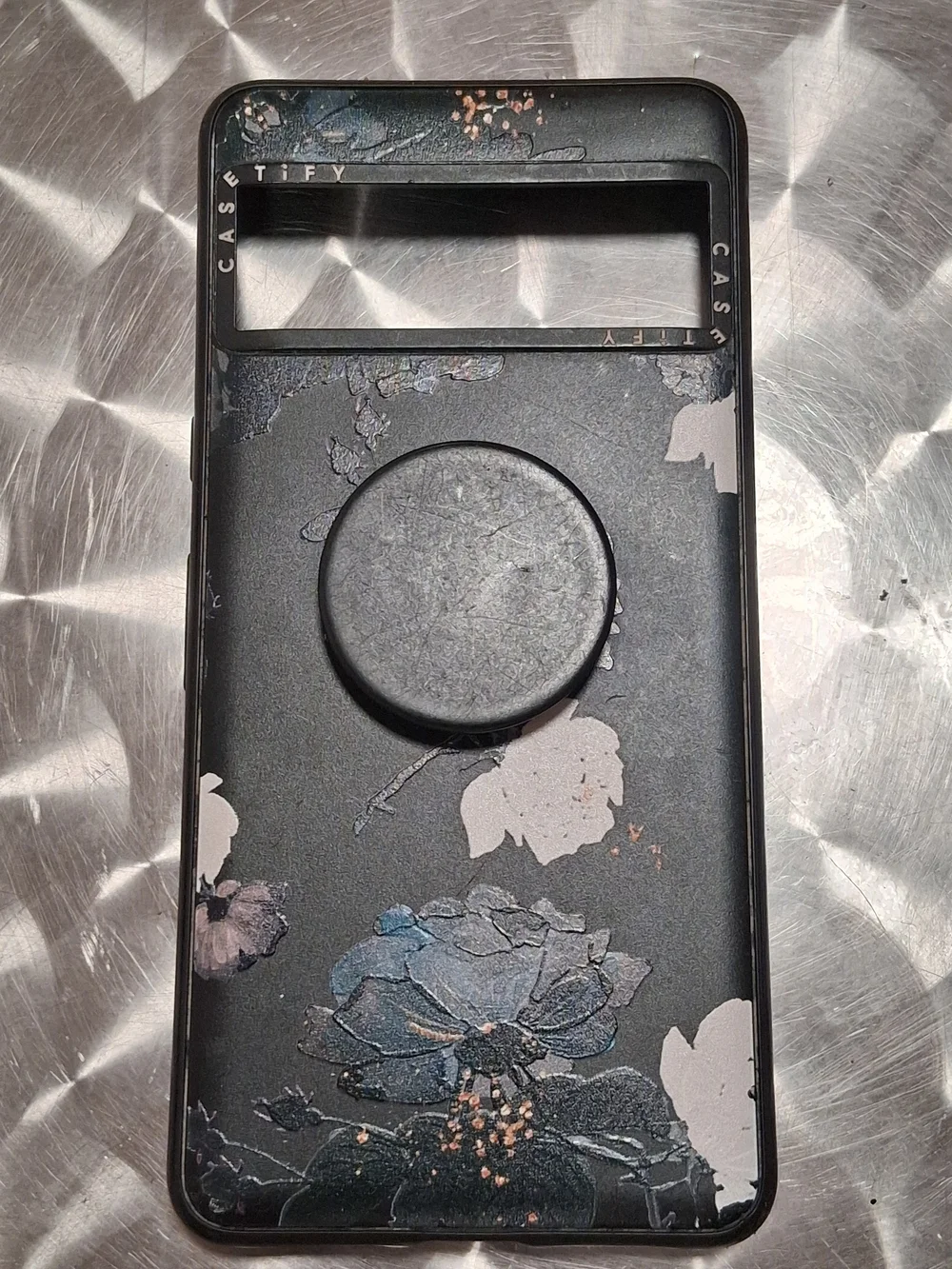 Magsafe Casetify Floral Paint & Dark Floral Black Phone Cases W/ Pop Sockets